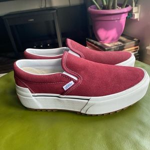 Platform suede vans